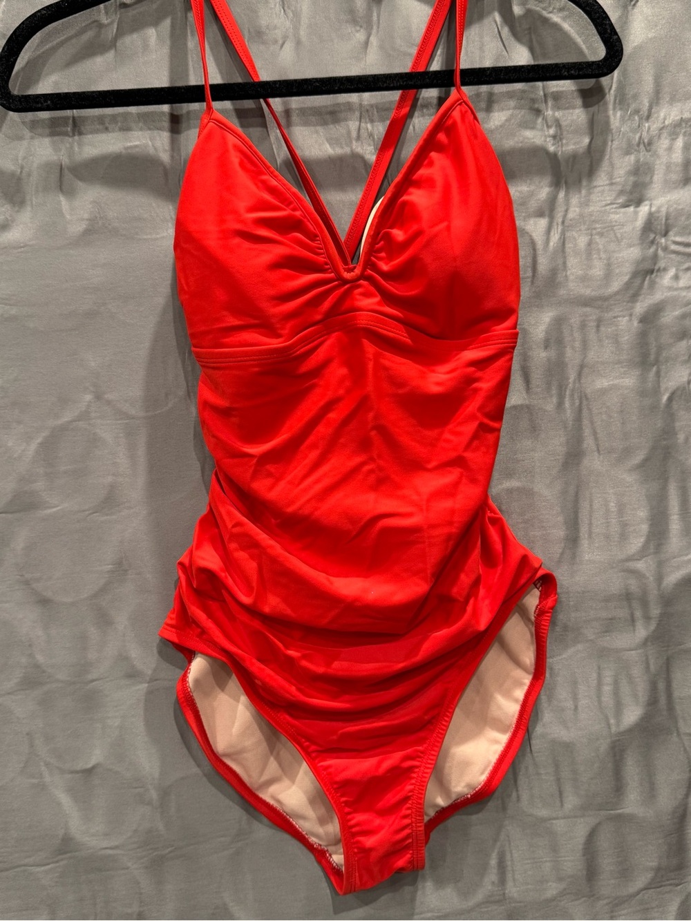 Merona Red One-Piece V-Neck Swimsuit